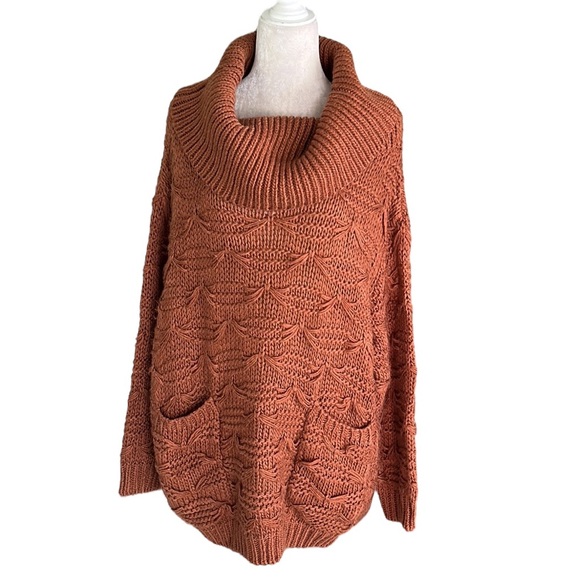 Somedays Lovin x Revolve Back at the Ranch Oversized Chunky Sweater in Ochre - L - Picture 2 of 13